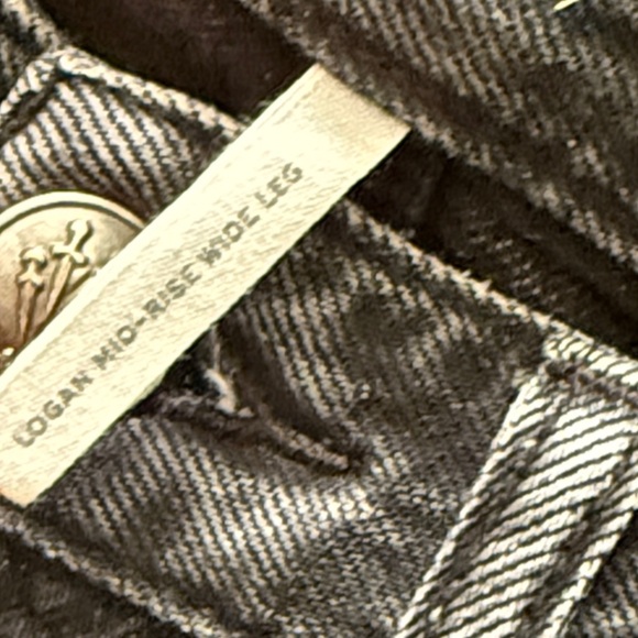 Rag & Bone sz 27 Logan Mid Rise Anglique Wide Leg black Denim Jeans - Picture 5 of 10